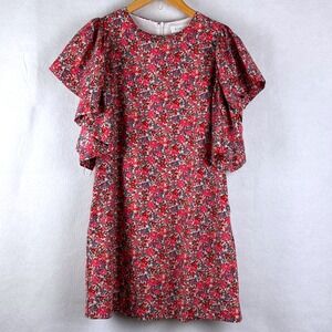 Mable Anthropologie‎ Floral Mini Dress Ruffle Short Sleeve Cottagecore Size S